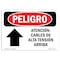 Signmission OSHA Danger, Watch For Power Lines Above Spanish, 10in X 7in Decal, OS-DS-D-710-LS-1708 OS-DS-D-710-LS-1708 - alternate 1